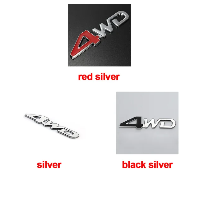 4wd Déplacement Voiture Chromed Emblème Badge Autocollant De Voiture Logo