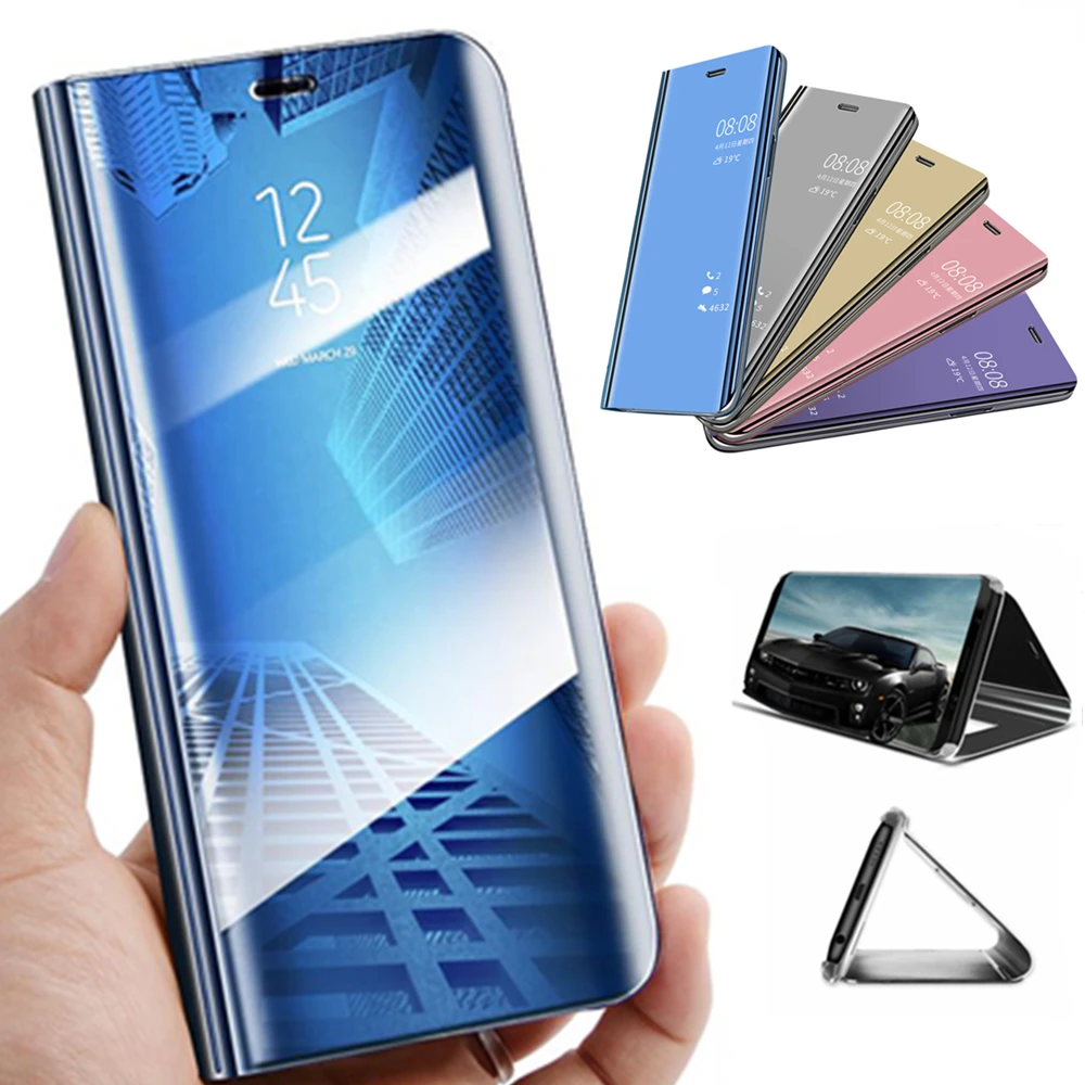 

Smart Mirror Flip Luxury Case For Samsung Galaxy Note 10 8 9 S Not S10 Plus S9 S8 9plus 10plus Phone Funda Leather Cover Cases