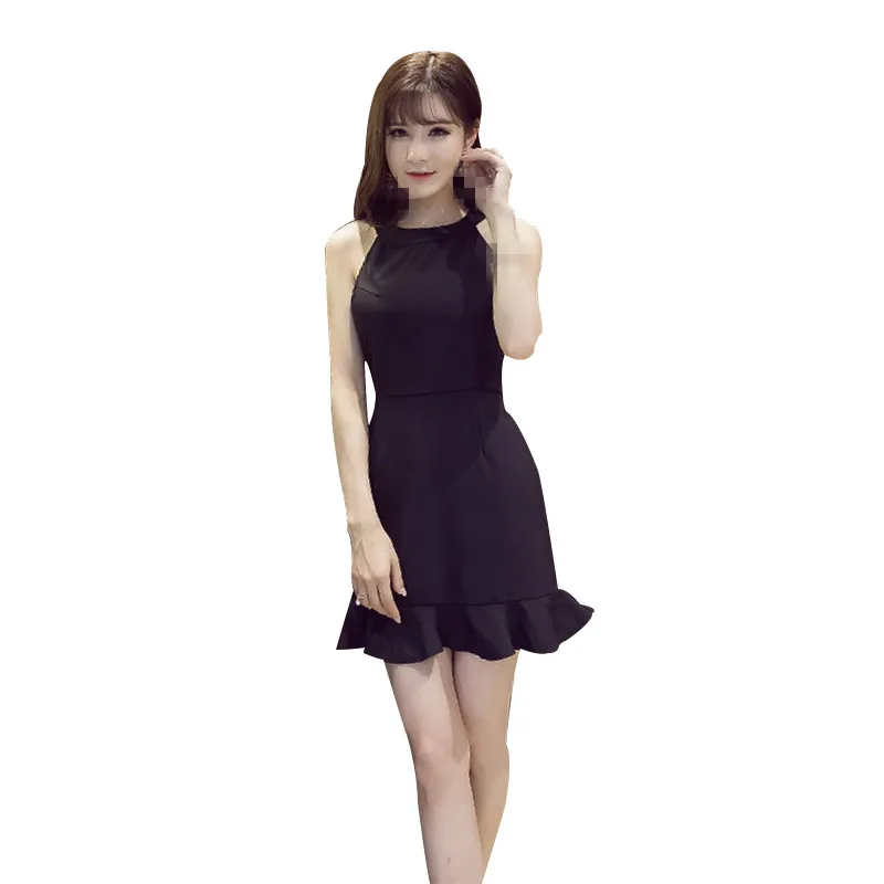 C1350-Summer-2019-new-sexy-European-and-American-style-women-fashion-slim-sleeveless-high-waist-dress