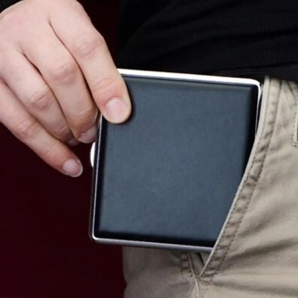 Leather Cigarette Case Automatic Cigarette Box Fashion Personalized Smoking Supplies #BW