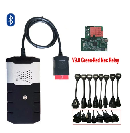 with Bluetooth v9.0 плата vd ds150e cdp с bluetooth. R0/. R3 OBD2 сканер инструмент для delphis+ полный 8 автомобилей/грузовиков кабелей - Цвет: with Bluetooth