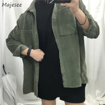 

Jackets Women Unisex Loose Harajuku Korean Style All-match Student Couples Coats Chic Streetwear Solid Pockets Casual Fashion