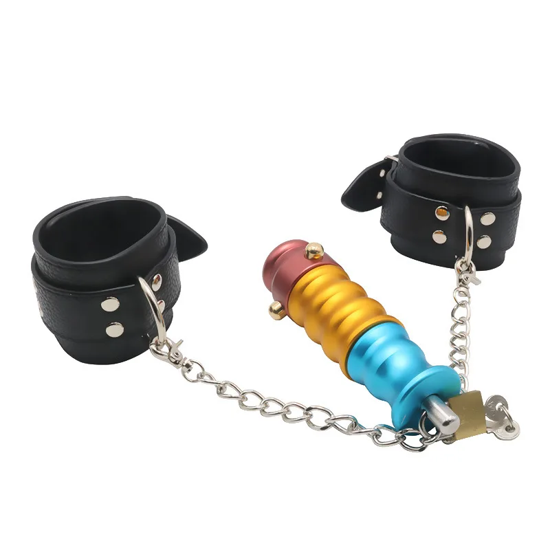 Metal Handcuffs Anal Plug Lock Ass Expansion Chastity Device Butt Adult Games Couple Flirt Sex Toy Products | Красота и здоровье