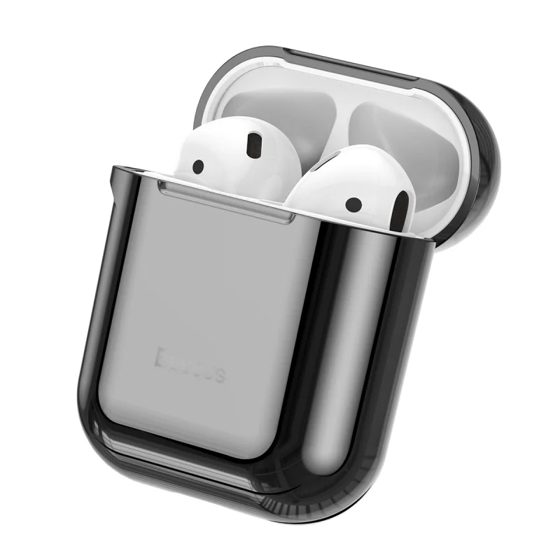 Baseus водонепроницаемый защитный чехол для Pods 1 2 защитный чехол для беспроводной Bluetooth футляр для наушников для Apple чехол - Цвет: Black