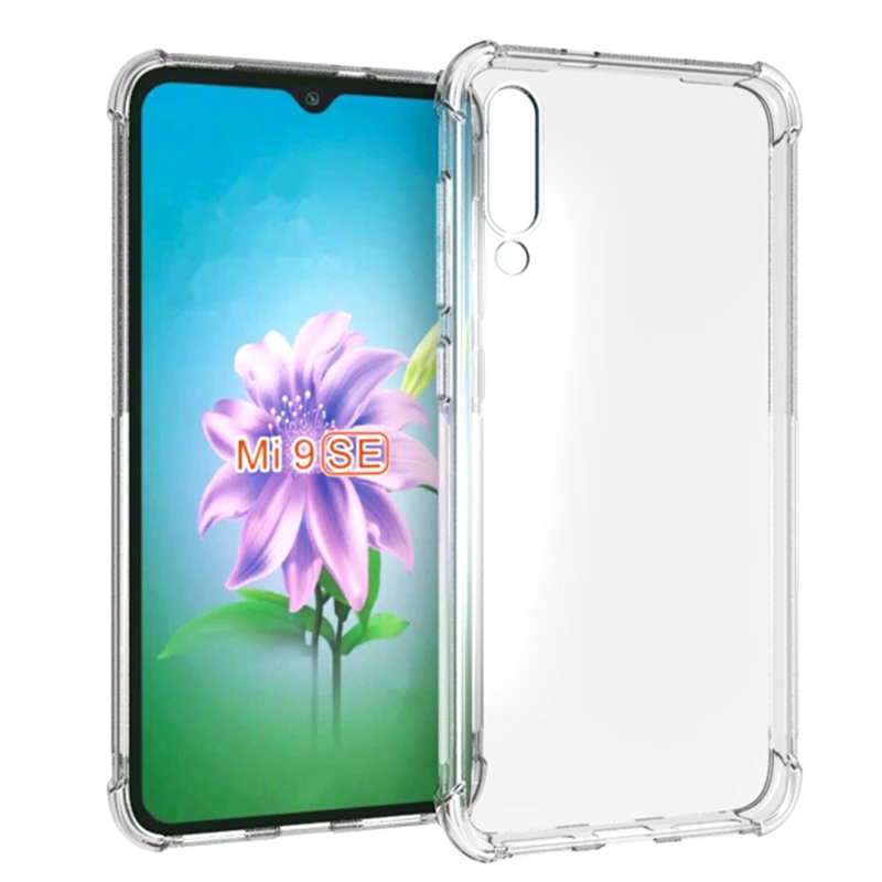 Case Clear for Xiaomi 9 SE TPU Four Corners Cover Transparent Soft Funda Shockproof Coque Shell Ultra Slim Phone Back protector |