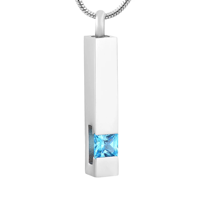 K9726 милый/Романтический дизайн ожерелье с кремационной урной инкрустацией несколько кристаллов Шарм Мемориальный пепельный кулон ожерелье ювелирные изделия для домашних животных - Окраска металла: Light Blue