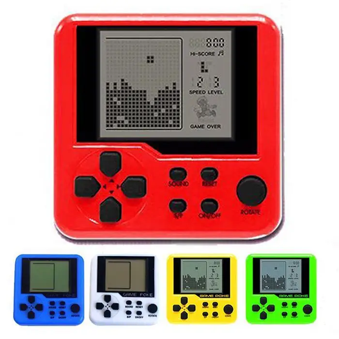 Новая детская портативная игровая консоль Tetris желтый, белый, красный, зеленый, синий портативные мини-игры портативные игрушки