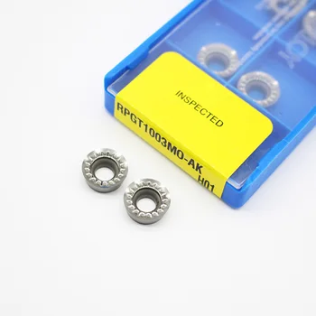 

Insert RPGT1003 MO AK H01 Aluminum Endmill Inserts Hard Alloy Aluminum Cutting Carbide Round Turning Indexable Inserts