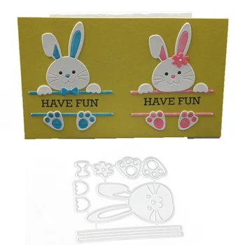 

2020 New Easter Day Rabbit Cutting Dies Diy Scrapbook Embossing Metal Carbon Steel Dies Children Mould