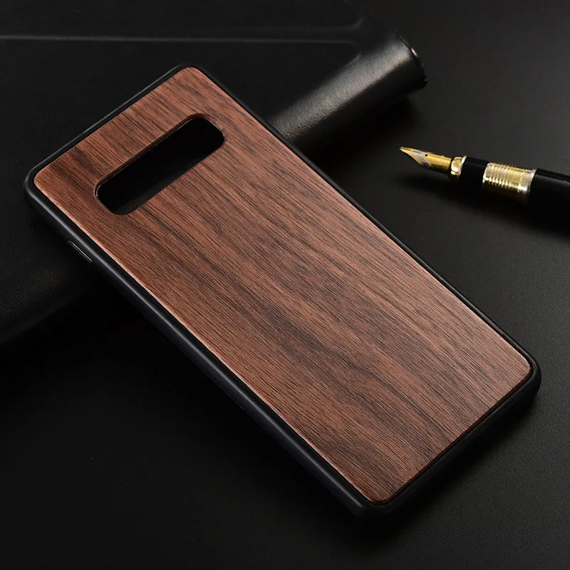 Чехол для samsung Galaxy S10 Plus тонкая деревянная задняя крышка ТПУ чехол на бампер для samsung S10 телефонные чехлы