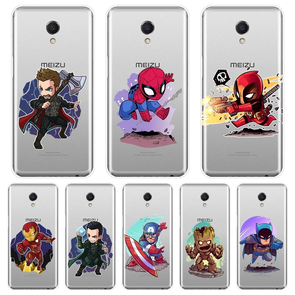 

Phone Case For Meizu M6 M5 M3 M2 Note Marvel Batman Deadpool Soft Silicone Back Cover For Meizu M2 M3 M3S M5 M5C M5S M6 M6S M6T