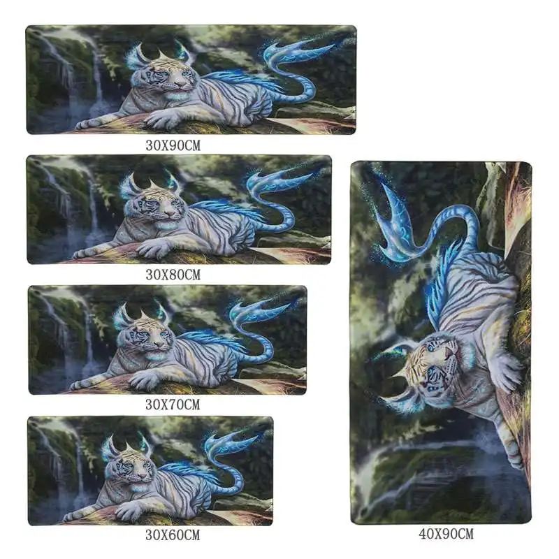 MaiYa Tiger art, уникальный настольный коврик, игровой коврик для мыши, размер для 40x90 см, скоростная версия, игровые коврики