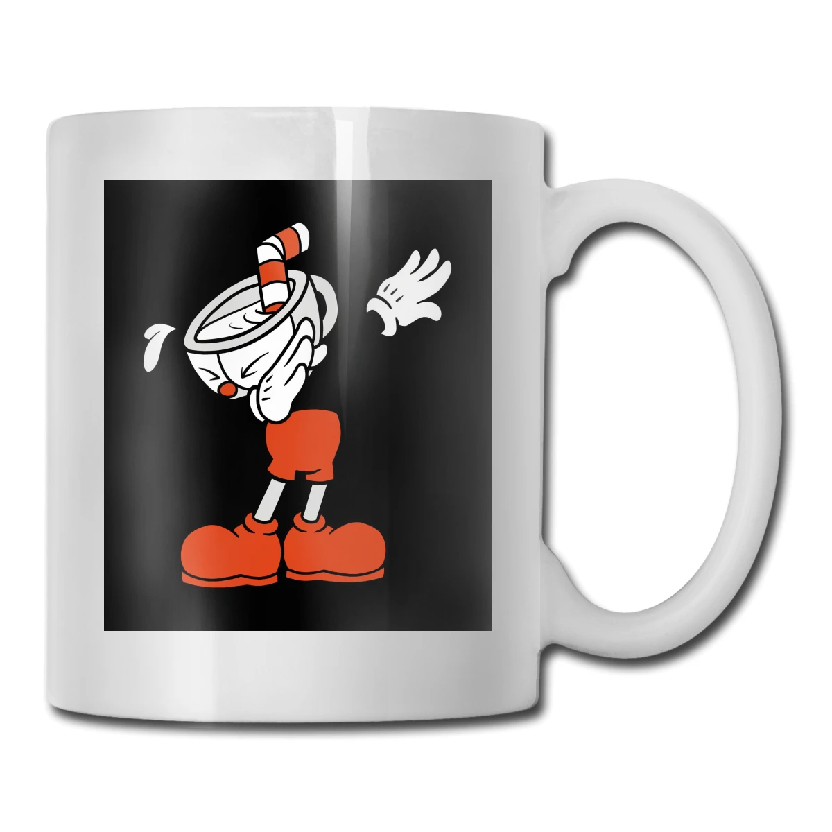 Кружка на голову Cuphead Dab Mugman Мужская кружка Dabbing Meme W в летнем стиле по