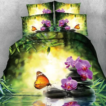 

Butterfly Bedclothes Decor Kids Bed Linen Set Pillowcase Adults Double Bed Cover US Full King Size Bedding Set for Home Textile
