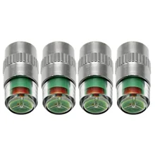 Медный сердечник-Крышка давления в шинах набор из 4 упаковок автомобиля беспроводная крышка клапана давления в шинах крышка визуального Предупреждение