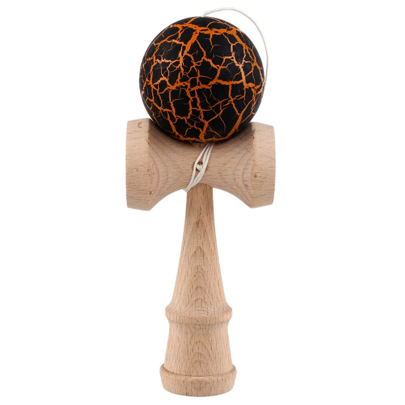 Crack paint шар Kendama умелое жонглирование игра мяч Японская Традиционная игрушка шарики Развивающие игрушки для детей-синий - Цвет: Black