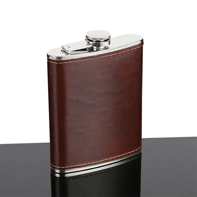 Hot Sale 6oz Hip Flask Portable Stainless Steel Whiskey Alcohol Pocket Flagon Small Mini Wine Bottle Men's Gift Set | Дом и сад