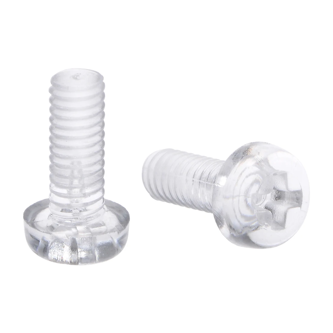 

uxcell Threaded Nylon Phillips Cross Pan Head Machine Screws Bolts M4x10mm Transparent