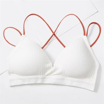 

Wireless Sexy Bra Deep V Backless Seamless Soft Cup Bras Underwear Women Invisible Thin Cup Padded Comfortable Solid Lingerie