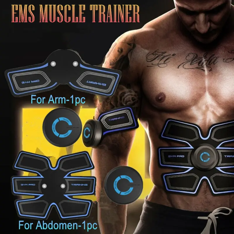 Перезаряжаемый тренажер EMS тренировка умное тело брюшной ABS тренажер для мышц AB& Arms