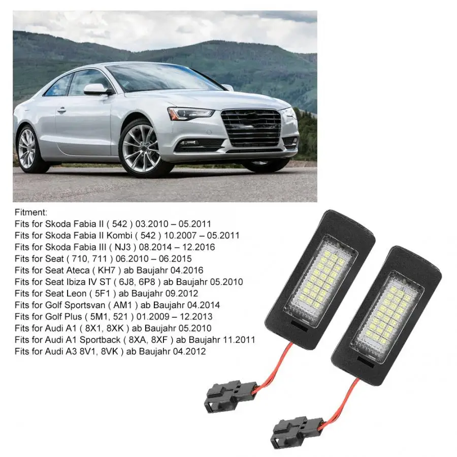 Горячая светодиодный номерной знак световая сигнальная лампа подходит для Audi A1 A4 A5 A6 A7 4G0943021 Замена автомобильные аксессуары
