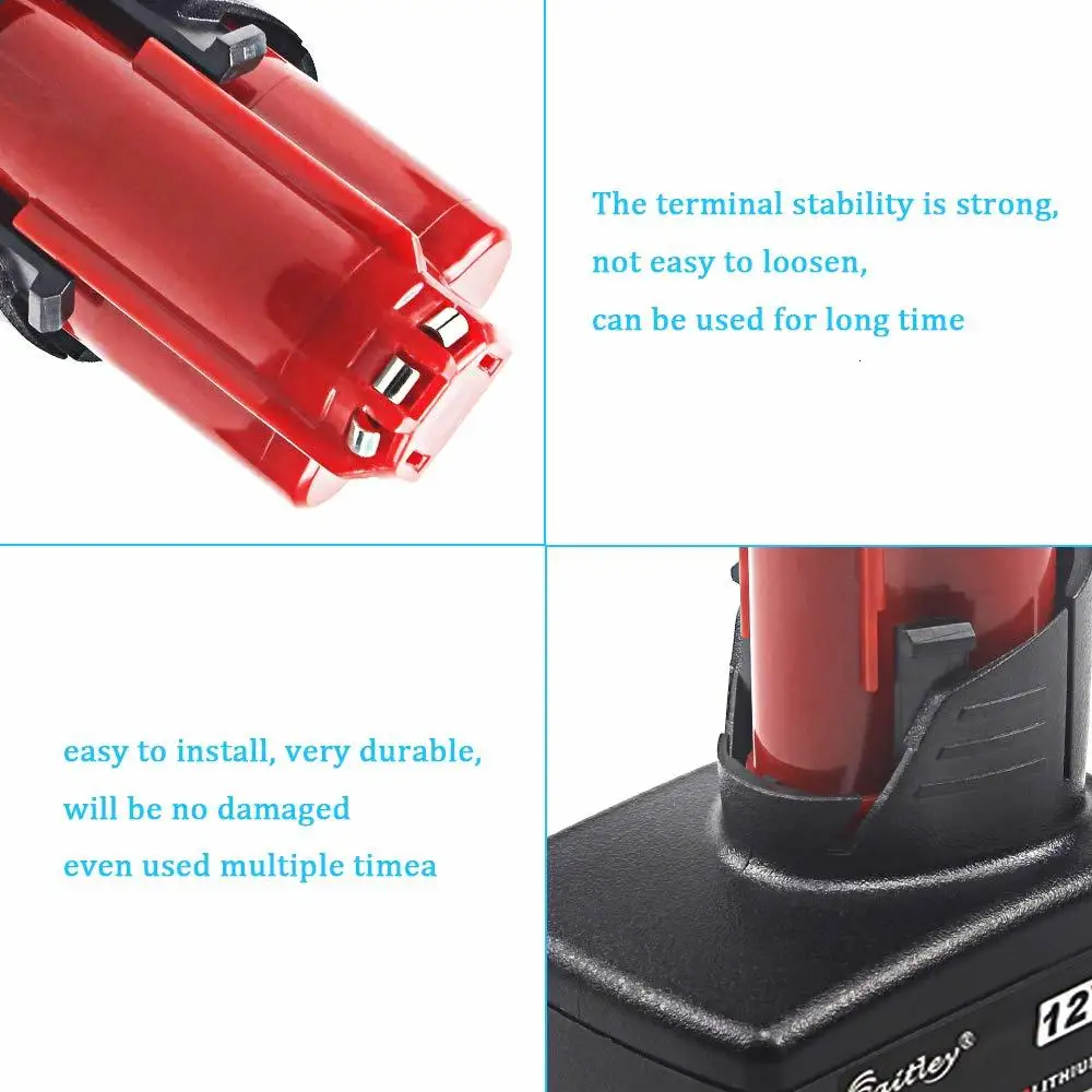 Waitley 2 упак. 12V 6.0Ah батарея для Milwaukee M12 электроинструменты совместимы 6000mAh Замена