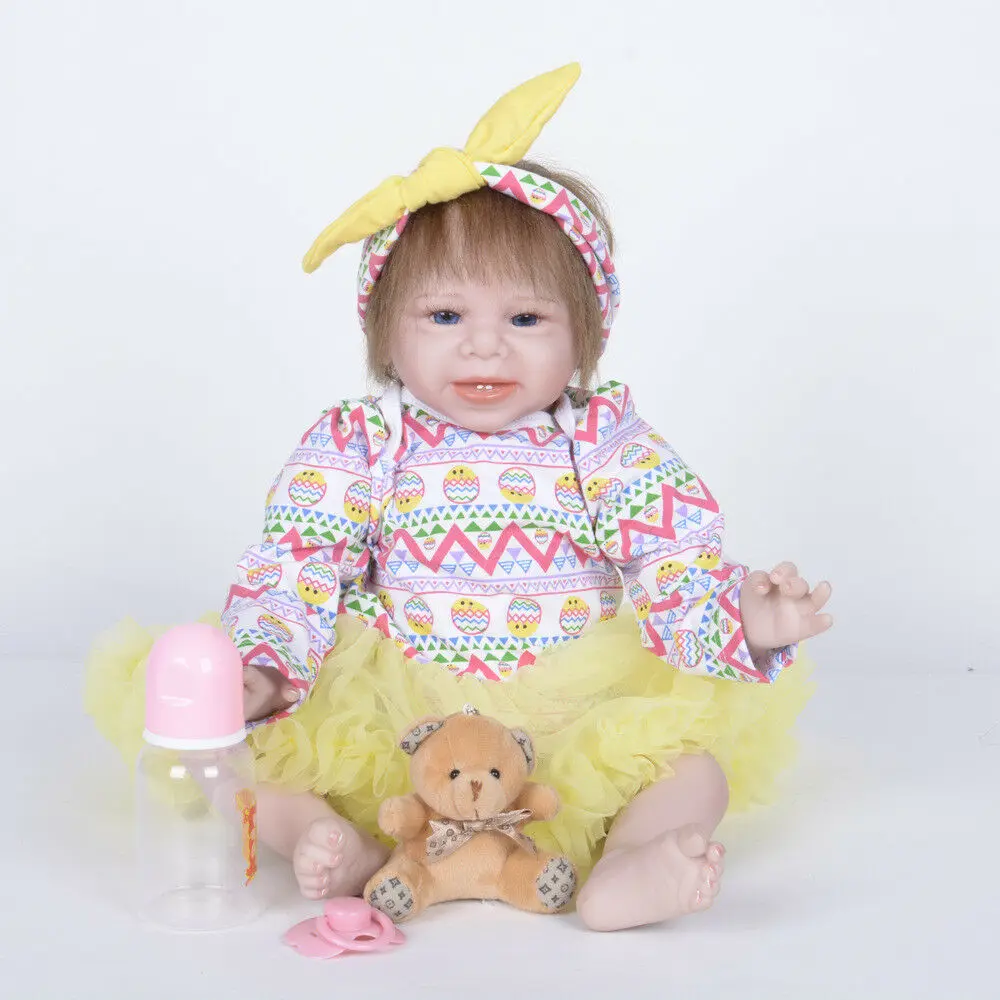 2" силиконовая виниловая кукла и одежда Reborn Bebe прекрасная новорожденная Реалистичная кукла для девочек, игрушки для детей