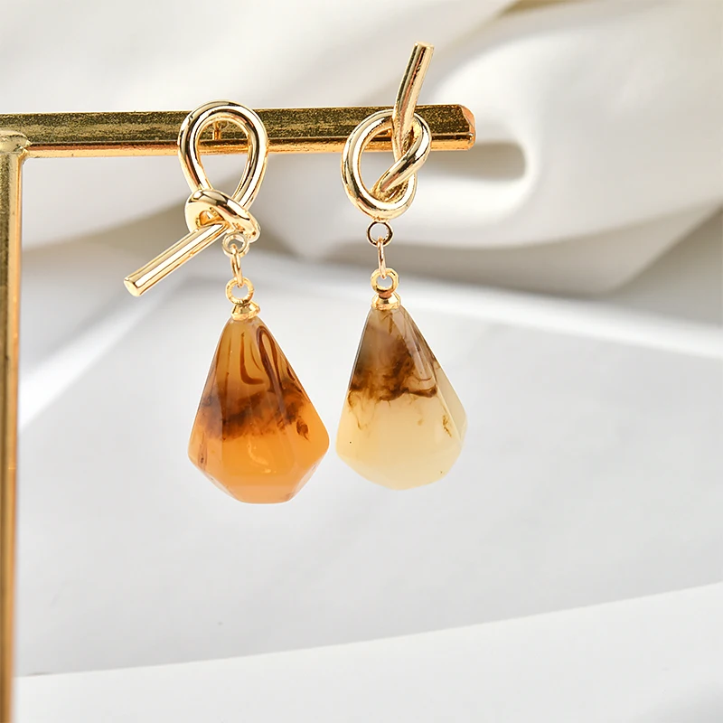 Медное покрытие 18K золотой цвет крышки смолы подвеска «капелька» DIY серьги ювелирные изделия материал аксессуары