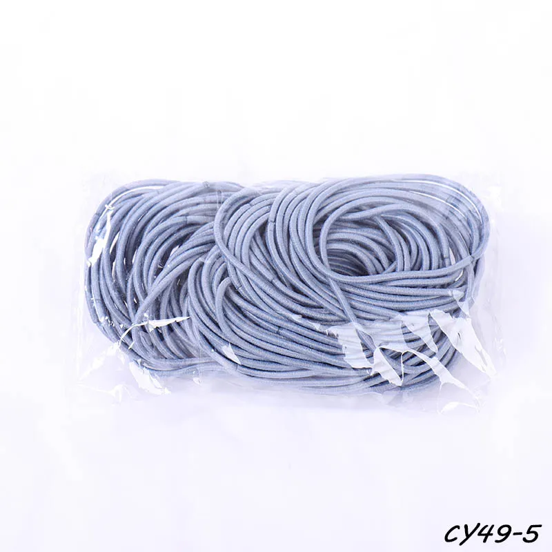 100pcs Hair Scrunchies Girls Headbands Hair Holders Girls Tie Gum Rubber Bands Girls Hair Elastics Accessories Girl Headwear - Color: Ivory