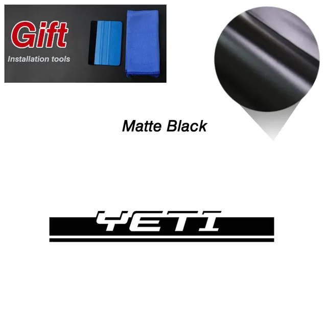 Racing Sport Car Styling Hood Engine Cover Decal Body Graphics Vinyl Side Stripes Skirt Sticker for Skoda Yeti Tuning Accessorie Hood-Matte Black