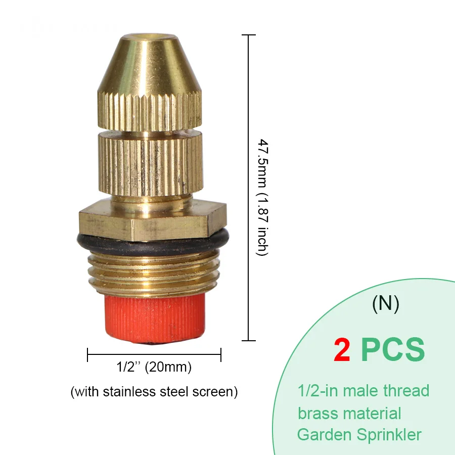 Brass Nozzle Garden Mist Sprinkler Spray Copper Misting Cooling System Nozzle Irrigation Thread Fog Watering Tools