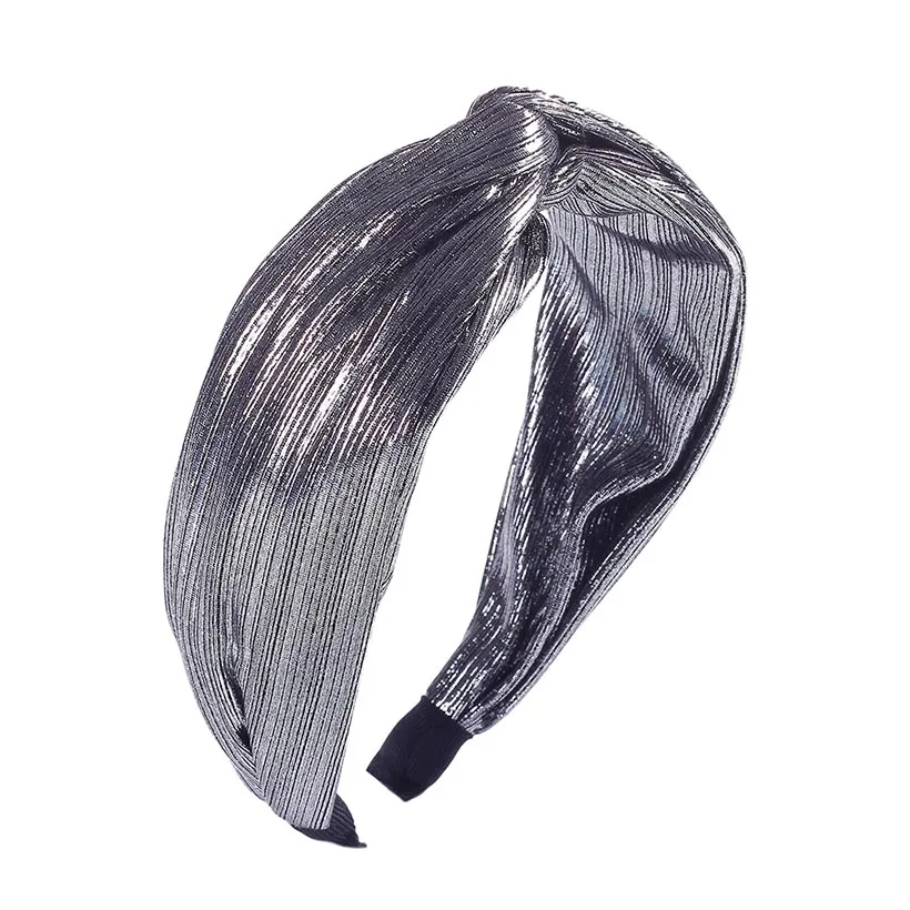 C LEVAO Vintage Cloth Shiny Headband Cross Hairbands Black Bezel Turban Women Girls Hair Accessories Hair Hoop Headwear Fashion - Цвет: C