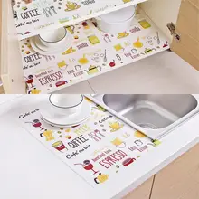 Мультфильм печатных ящика полка лайнер DIY водонепроницаемый шкаф колодки маслостойкая настольная бумага кухня плесени защиты аксессуары