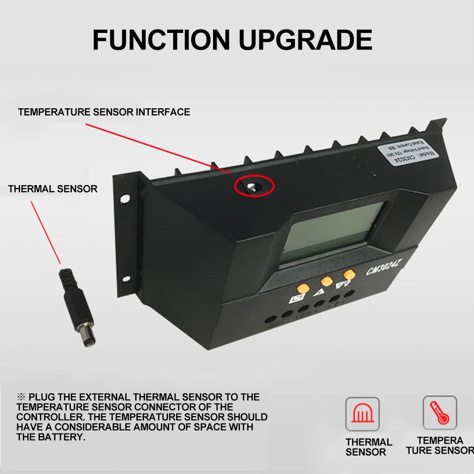 PWM-3024Z 30A освещение фотоэлектрический уличный свет зарядная плата ШИМ Солнечный контроллер