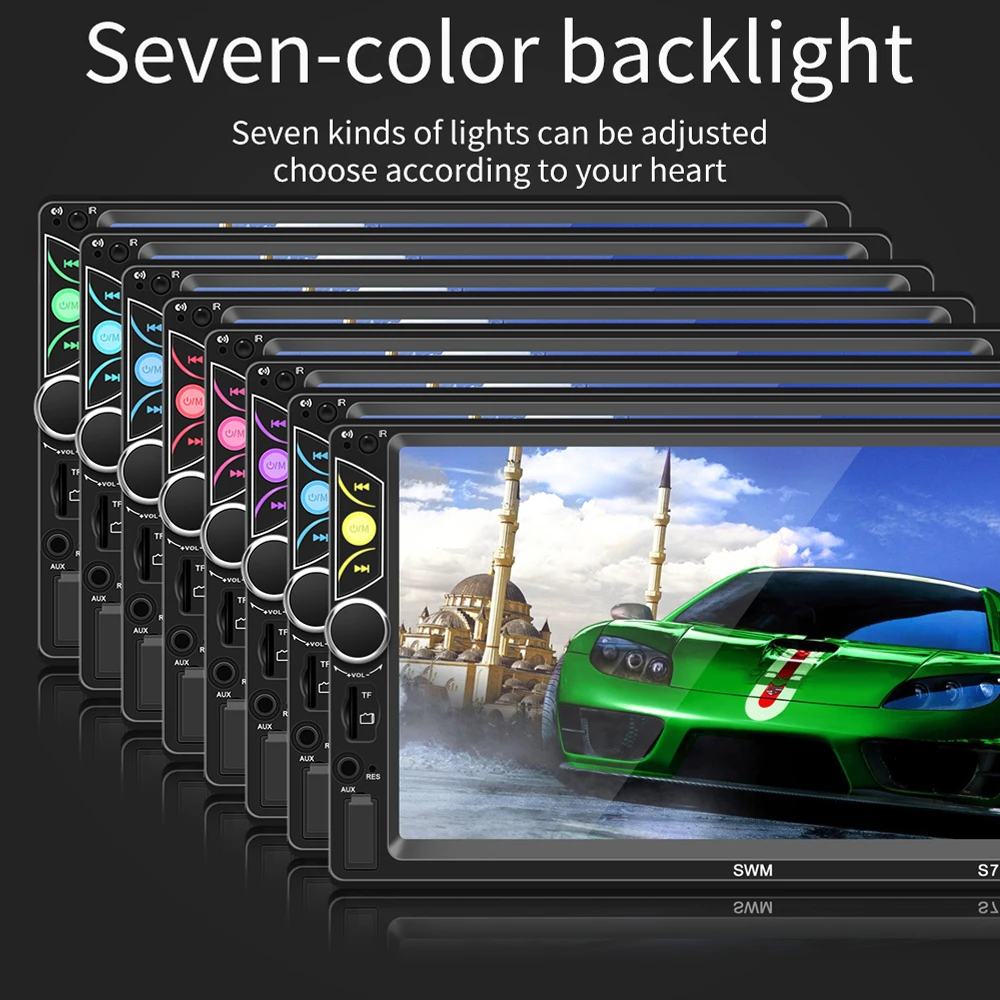 Автомобильное радио универсальное 2 Din 7 дюймов аудио стерео радио HD сенсорный экран автомобиля видео мультимедиа MP5 плеер авторадио FM/USB/AUX камера