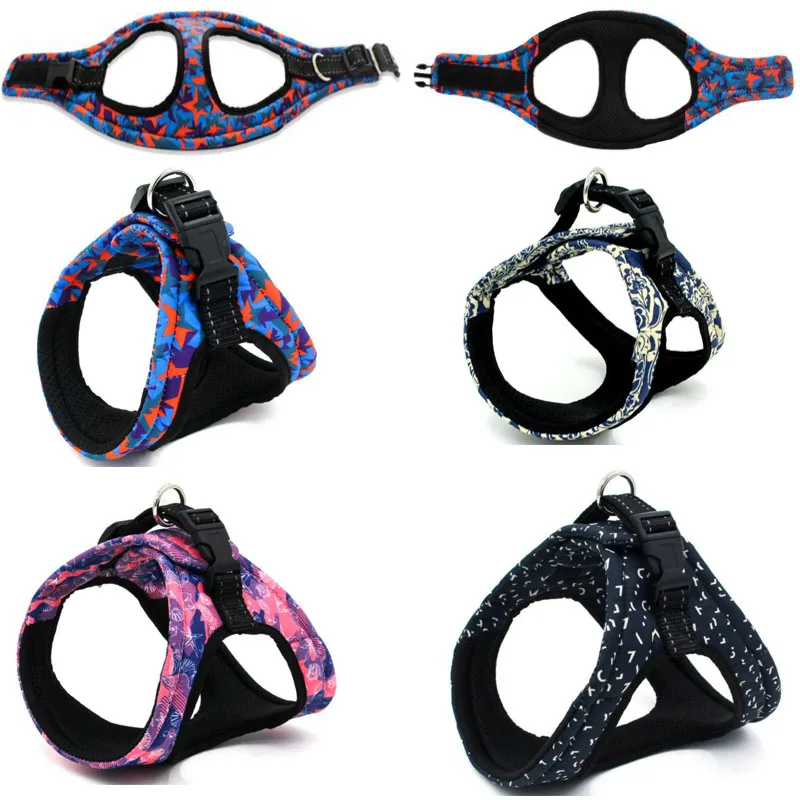 Nylon Pet Dog Harness And Lesh Set For Small Medium Dogs Puppy Cat Harnesses Vest With Leash For Walking&Training Pet Products L