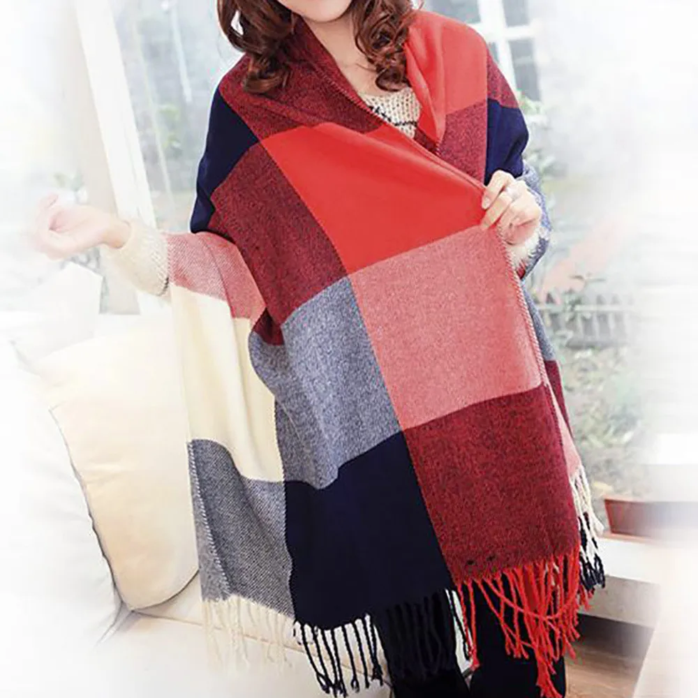 

Women Winter Scarf Autumn Scarf Plaid Scarf Tassel Soft Shawl Wrap Scarves шарф мужской echarpe femme foulard foulard femme צעיף