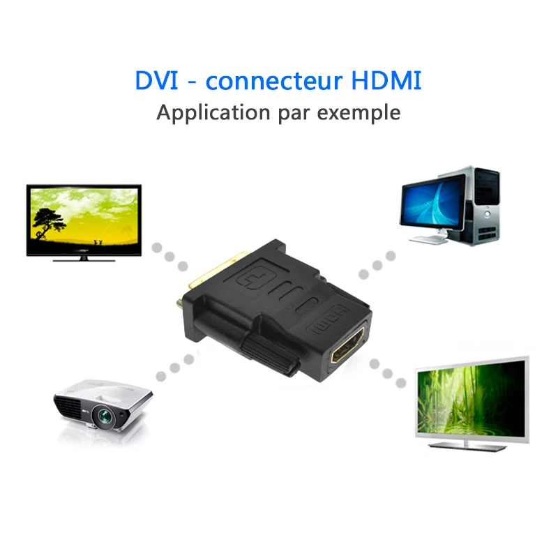 DVI 24+ 1 к HDMI адаптер Кабели 24 К позолоченный штекер для женщин кабель HDMI-DVI 1080P для HDTV проектор монитор