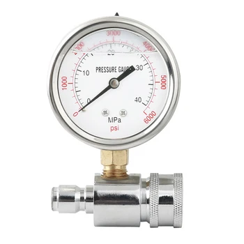 

Pressure Washer Gauge Kit, 3/8 Inch Quick Connect, Universal Power ,Stainless Steel, 6000 PSI