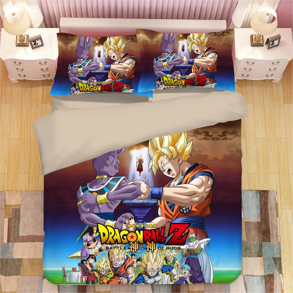 3D Anime bedding set Son Goku Vegeta Duvet Covers Pillowcases Dragon Ball comforter bedding sets