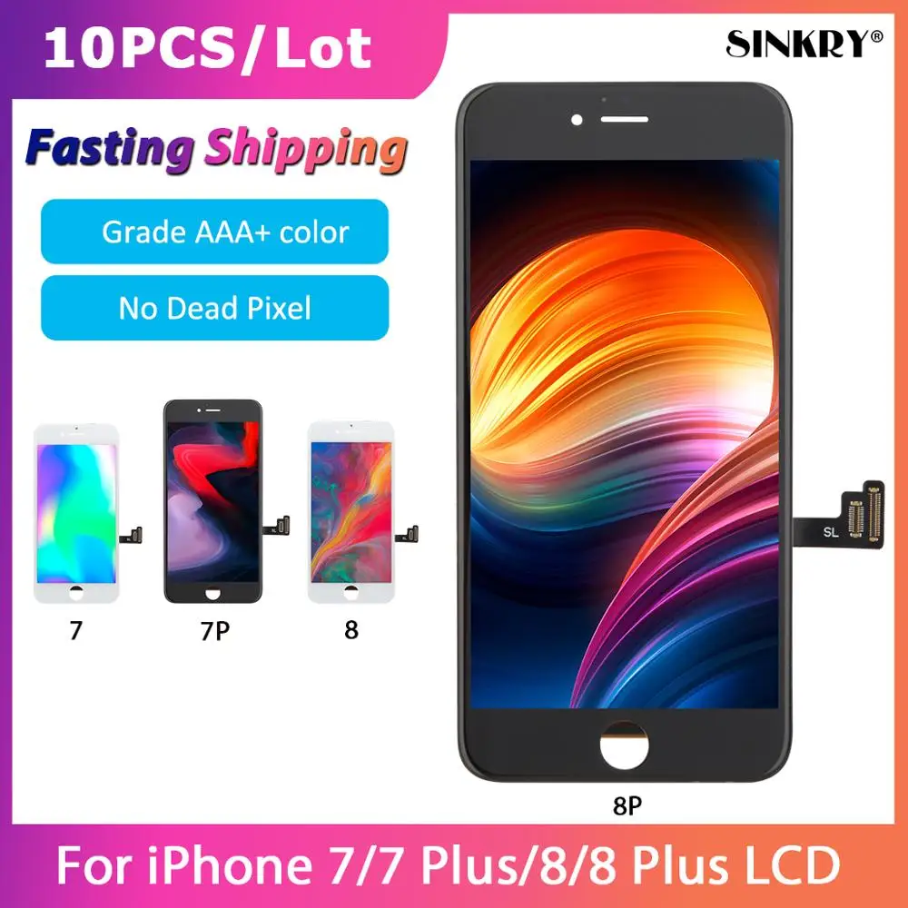 

No Dead Pixel Grade AAA Replacement Touch Digitizer Assembly LCD Screen For iPhone 7 8 Plus Display