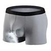 Mens Boxers Underwear Sexy U Convex Big Penis Pocket Modal Seamless Men Boxershorts Breathable Mesh Scrotum Bag Male Underpants 1