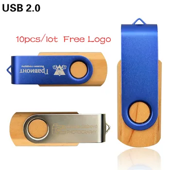 

Hot Sale 10pcs/lot Free Logo Wood + Metal USB 2.0 Flash Drive Photography Gift Pendrive 4gb 8gb 32gb 128mb Memory Stick Pendrive