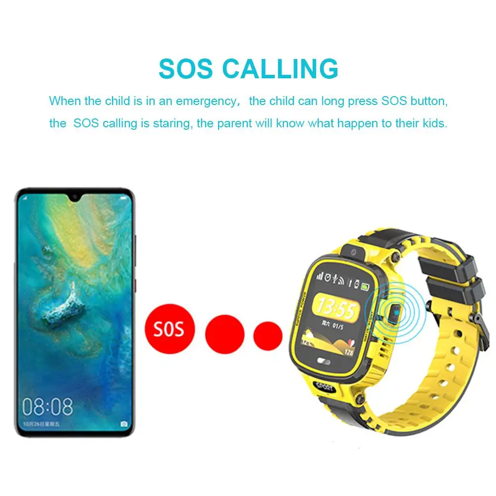  Kinder Smart Uhr Video Anruf Notruf GPS Positionierung IP67 Wasserdichte Intelligente Uhr Kann Mach