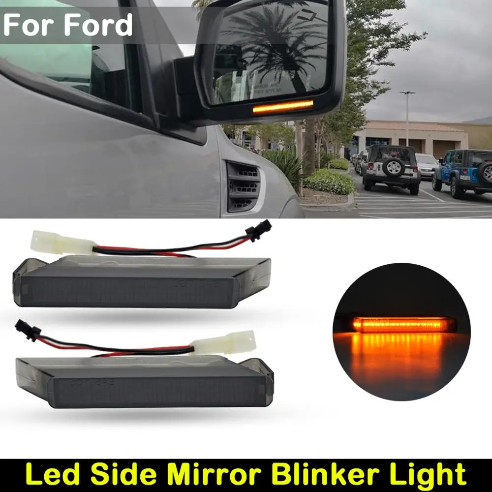 

Для Ford F-150 2004-2014 Линкольн Mark LT 2006-2008 Светодиодная лампа для бокового зеркала заднего вида светло-Янтарная лампа указателя поворота