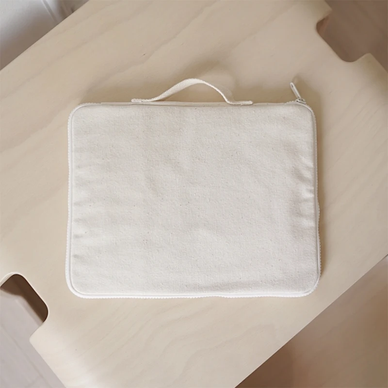 Canvas Home Office Organizer Kids Stationery Crayon Storage Bag Children Desk Table Organization Pencil Coloring Books Holder