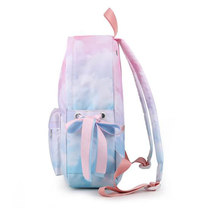 Рюкзак женский для ноутбука с градиентом вместительный ранец школы и