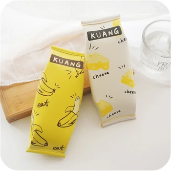 

Creative pencil case Simple large-capacity pu leather pencil case Small fresh men and women sprout pencil bag