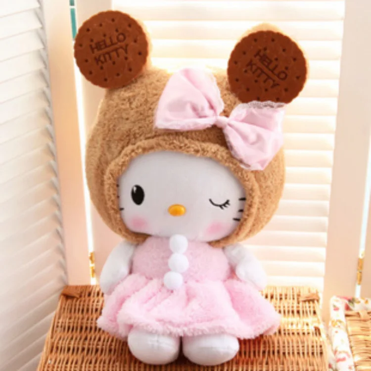 50 см Kawaii плюшевое розовое платье с бантом кукла hello kitty плюс супер милые игрушки