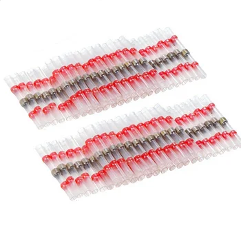 

10/25/50PCS Red Heat Shrink Soldering Sleeve Terminals Insulated Waterproof Butt Connectors Electrical Wire Soldered Terminals